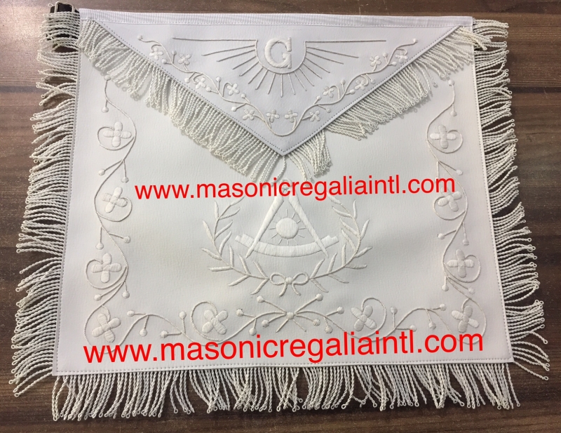 ALL WHITE Past Master Aprons