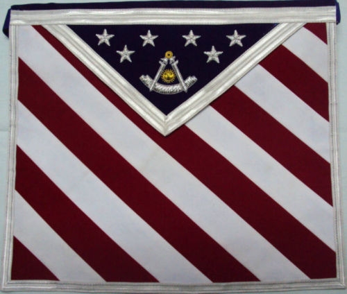 U.S. American Flag Freemason Past Master Aprons