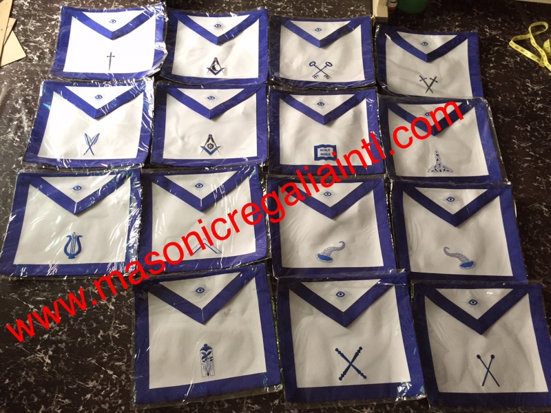 Blue Lodge Officer Aprons