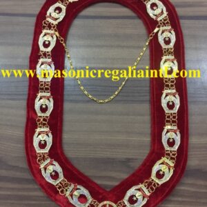 SHRINER CHAIN COLLAR WITH STONES