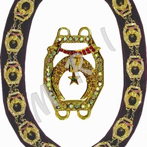 Shriner Rhinstones Chain Collar