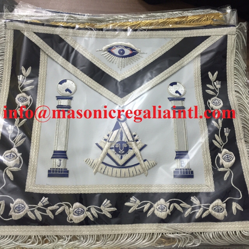 Blue & Silver Past Master Aprons