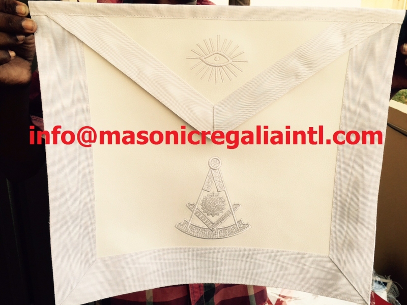 All White Past Master Aprons