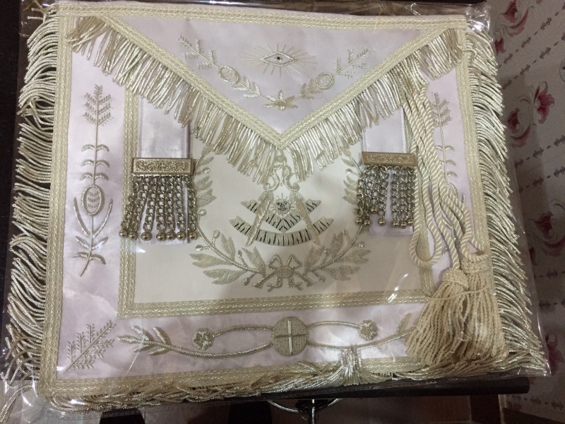 White Hand Embroidery Past Master Aprons