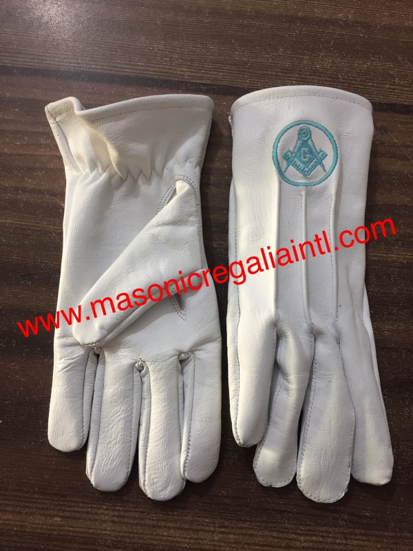 Masonic Leather Gloves