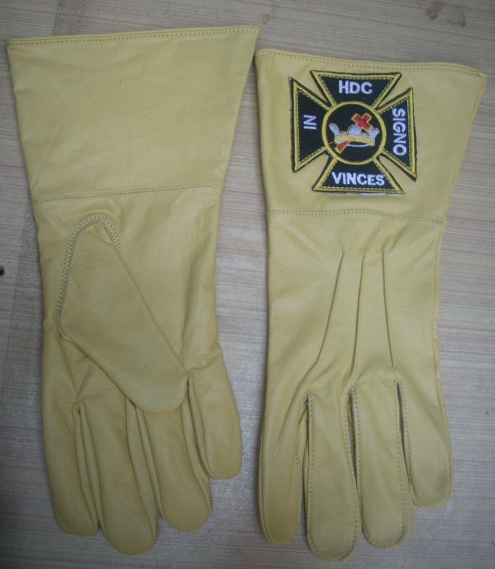 Knight Templar Yellow Gunatlets Gloves