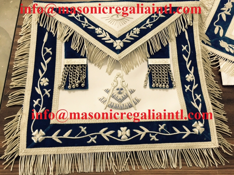 Blue & Silver Past Master Aprons