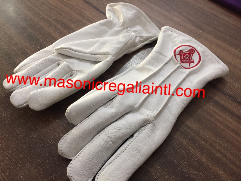 Masonic Leather Gloves