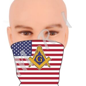 Masonic US Flag Gaiter Mask