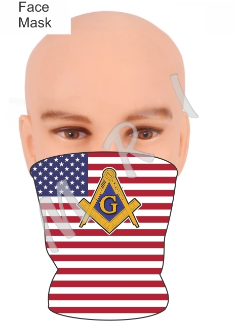 Masonic US Flag Gaiter Mask