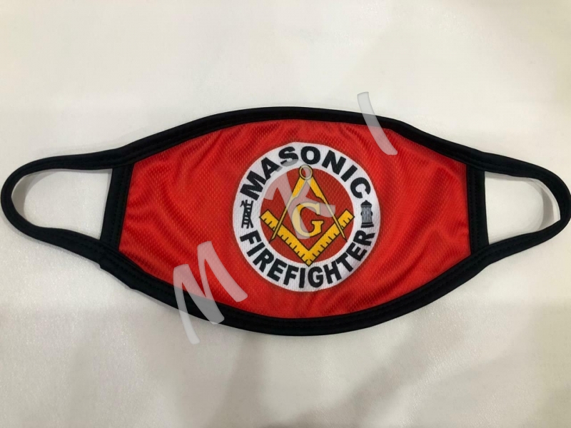 MASONIC FIREFIGHTER RED FACEMASK