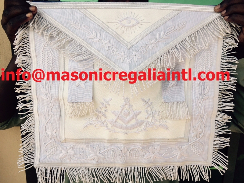 All White Past Master Aprons